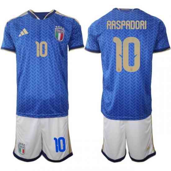 Italy 2026 FIFA World Cup Soccer Jersey Blue #10 RASPADORI
